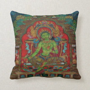Cojín Decorativo Tara verde del budismo tibetano