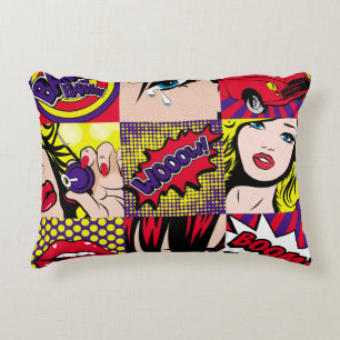 Cojín Decorativo Tarjeta de arte pop Ilustrationart, pop, beauit,có