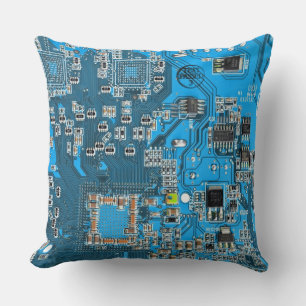 Cojín Decorativo Tarjeta de circuito azul PCB del conjunto del circ