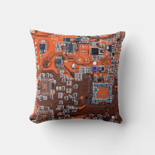 Cojín Decorativo Tarjeta de circuito del Naranja PCB del conjunto d