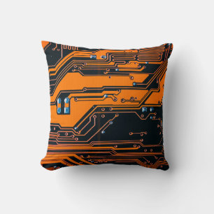 Cojín Decorativo Tarjeta de circuitos. Tecnología electrónica de ha