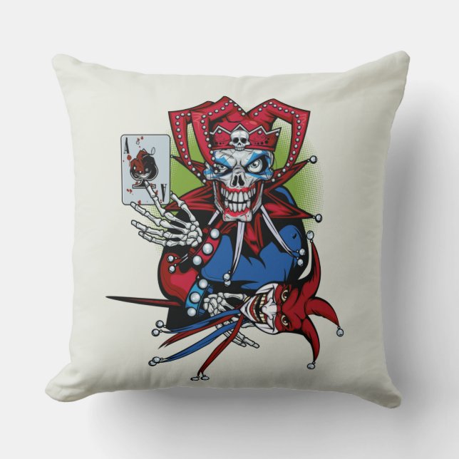 Cojín Decorativo Tarjeta de juego, Joker (Anverso)
