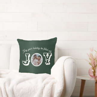Cojín Decorativo Tarjeta de vacaciones fotográfica personalizado co