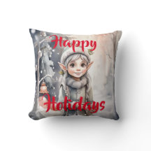 Tarjeta de vacaciones plegada Winter Elf Wonderlan