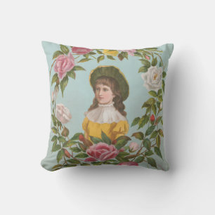 Cojín Decorativo Tarjeta del Día de San Valentín alemana vintage ki