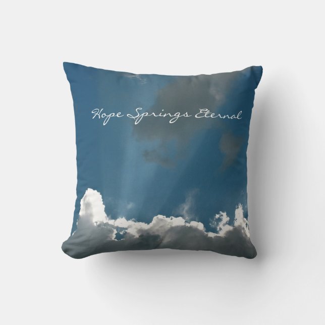 Cojín Decorativo Tarjeta eterna de Hope Springs (Anverso)