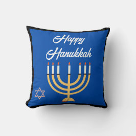 COJÍN DECORATIVO TARJETA MENORAH HAPPY HANUKKAH