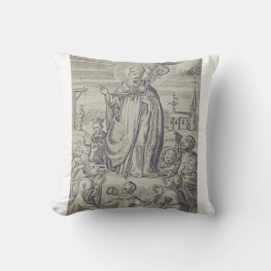 Cojín Decorativo Tarjeta Santa del Obispo Amandus de Maastricht