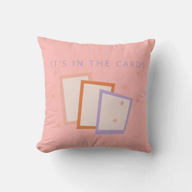 Cojín Decorativo Tarjeta Tarot rosa Pillow estético (Anverso)