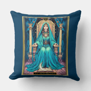 Cojín Decorativo Tarot Art Nouveau, la Sumo Sacerdotisa