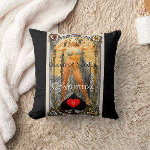 Cojín Decorativo Tarot Card Queen of Spades Thunder_Cove