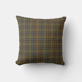Cojín Decorativo Tartan a cuadros azul oliva naranja