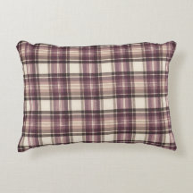 Tartan a cuadros de ciruela y crema vintage