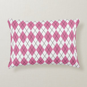 Cojín Decorativo Tartan de los 70 Rosa Dedito