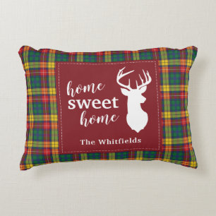 Cojín Decorativo Tartan de Navidad personalizado Clan Buchanan Plai