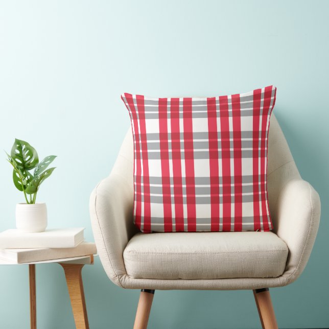 Cojín Decorativo Tartan Escocés Rojo (Silla)