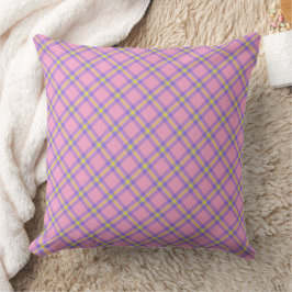Cojín Decorativo Tartán Kaleidoscope rosa