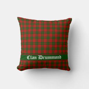 Cojín Decorativo Tartan Personalizable del Clan Drummond 