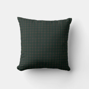 Cojín Decorativo Tartan Plaid de la herencia esmeralda   Lujo Diner