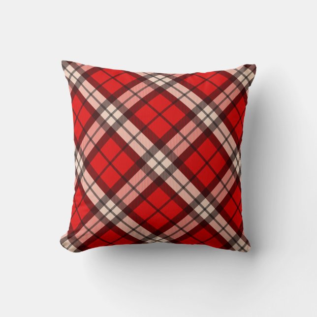 Cojín Decorativo Tartán Red Plaid (Anverso)