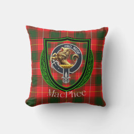 Cojín Decorativo Tartan y Cresta del Clan Escocés MacPhee