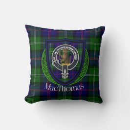 Cojín Decorativo Tartan y Cresta del Clan Escocés MacThomas