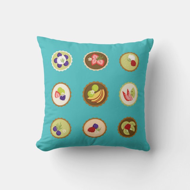 Cojín Decorativo Tartas de Frutas (Anverso)