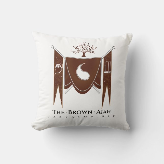 Cojín Decorativo TarValon.Net Banner Brown Regalia Pillow (Anverso)