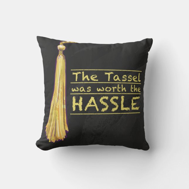 Cojín Decorativo Tassel Hassle Gold (Anverso)