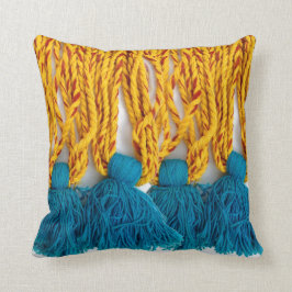 Cojín Decorativo Tassles tribal trenzado tejido