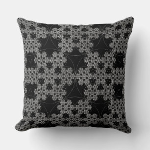 Cojín Decorativo Tatuaje Fractal Crochet de copo de nieve