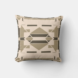 Cojín Decorativo Taupe Dark Brown Beige Southwest Aspecto Simétrico