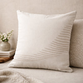Cojín Decorativo Taupe Flowing Lines Throw Pillow