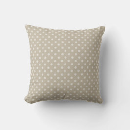 Cojín Decorativo Taupe polka dot pattern