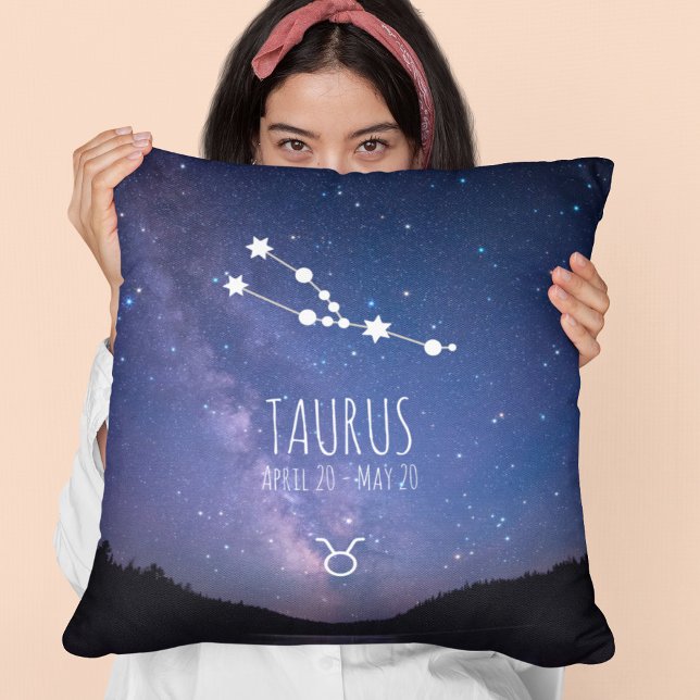 Cojín Decorativo Tauro | Constelación zodiaca personalizada (Subido por el creador)