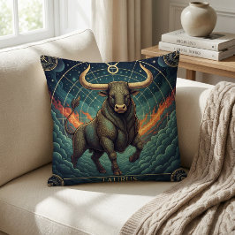 Cojín Decorativo Tauro Zodíaco Celestial