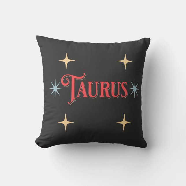 Cojín Decorativo Taurus Astrological Sign  (Anverso)