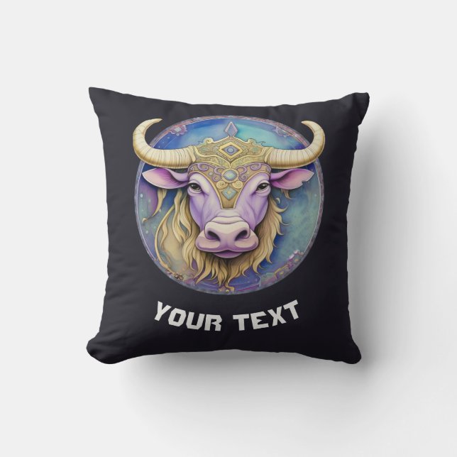 Cojín Decorativo Taurus Zodiac personalizado (Anverso)