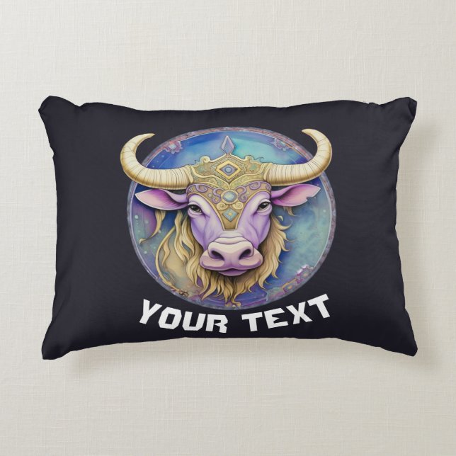 Cojín Decorativo Taurus Zodiac personalizado (Anverso)