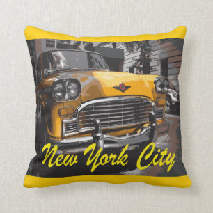 Cojín Decorativo Taxi amarillo de Nueva York