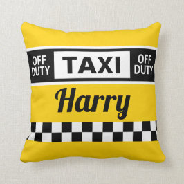 Cojín Decorativo Taxi Chofer Retirement Gift Fun Cab Amarillo