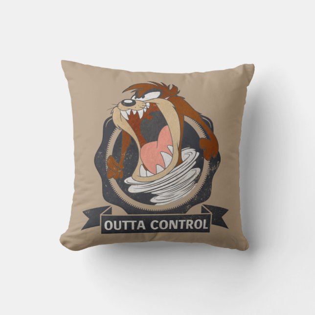 Cojín Decorativo TAZ™ Fuera de Control (Anverso)