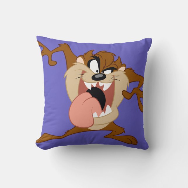 Cojín Decorativo TAZ™ | Sacar su lengua (Anverso)