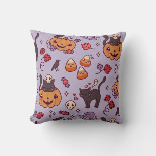 Cojín Decorativo taza de café con decoración de patrón de Halloween