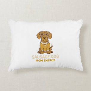 Cojín Decorativo Taza de café con energía de mamá de perro salchich