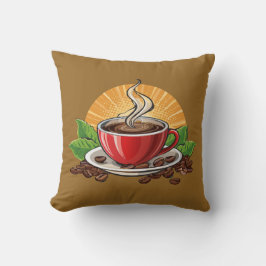 Cojín Decorativo Taza de café roja