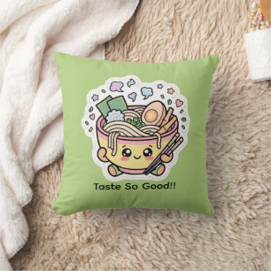 Cojín Decorativo Taza De Ramen De Fideos Kawaii Lindo Sabe Tan Bien