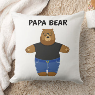 Cojín Decorativo Taza Especial Regalo Día del Padre Oso Papá Adorab