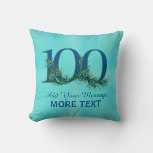 Cojín Decorativo Taza personalizada de cumpleaños 100 siglo elegant