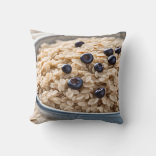 Cojín Decorativo Tazón de Avena con Arándanos